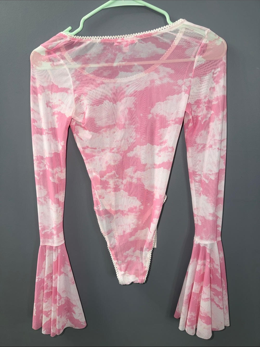 NWOT Sugar Thrillz, Dolls Kill Bliss Vision Pink Cloud Bodysuit, Sz S, Fairycore - Picture 11 of 12
